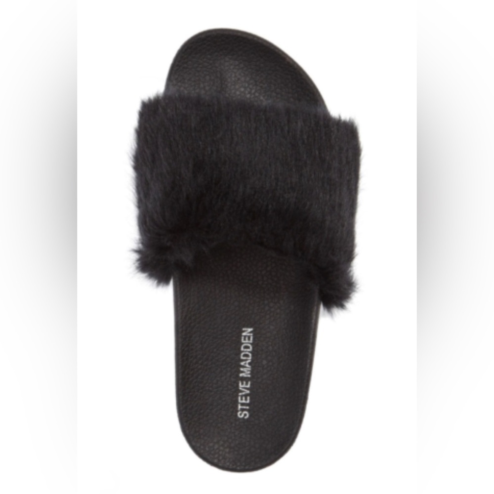 Steve Madden Fuzzy Slides - image 1